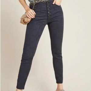 Pilcro and the Letterpress High  Rise Skinny in Black floral Jacquard Size 28